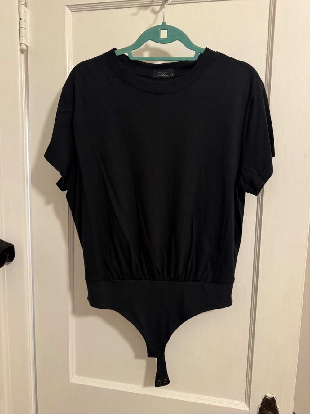 nuuds Black Short Sleeve Bodysuit